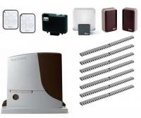 Автоматика для откатных ворот NICE RB1000BDKIT2 - 7Р (Привод +2 брелка + фотоэлементы + лампа + 7 реек)