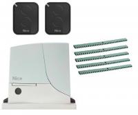Автоматика для откатных ворот NICE ROX1000KIT - 5Р (Привод + 2 брелка + 5 реек)